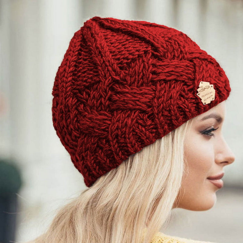 Chapeau femme tricoté épais et chic