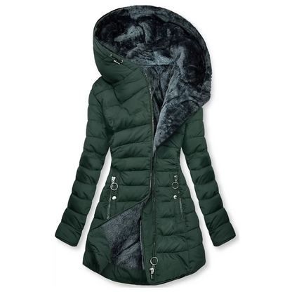 Manteau Femme Hiver Capuche Manches Longues Épaisses