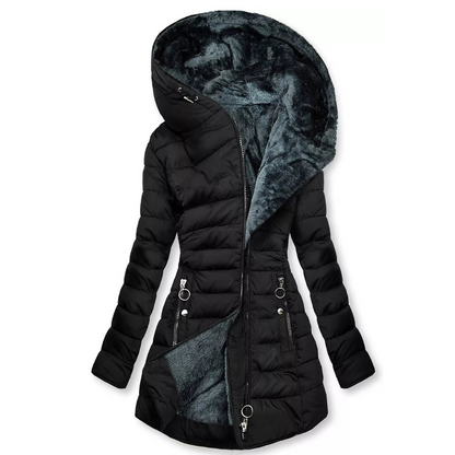 Manteau Femme Hiver Capuche Manches Longues Épaisses - PanierRoyale