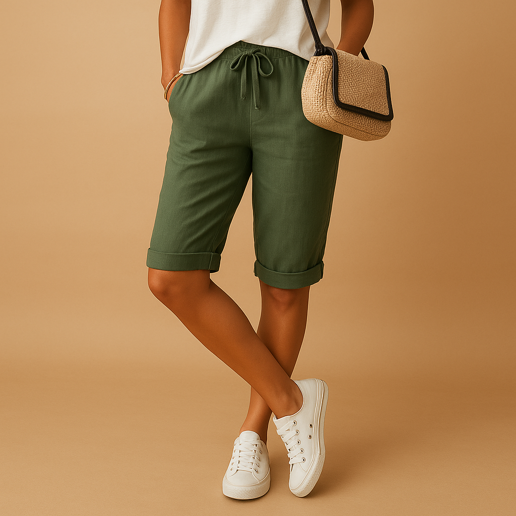 Short de Sport Féminin Noir Élastique