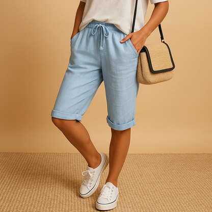 Short de Sport Féminin Noir Élastique
