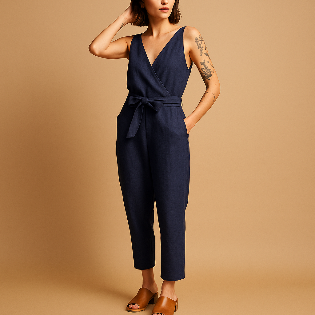Robe Soirée Élégante Sans Manches Profondément Décolletée - PanierRoyale