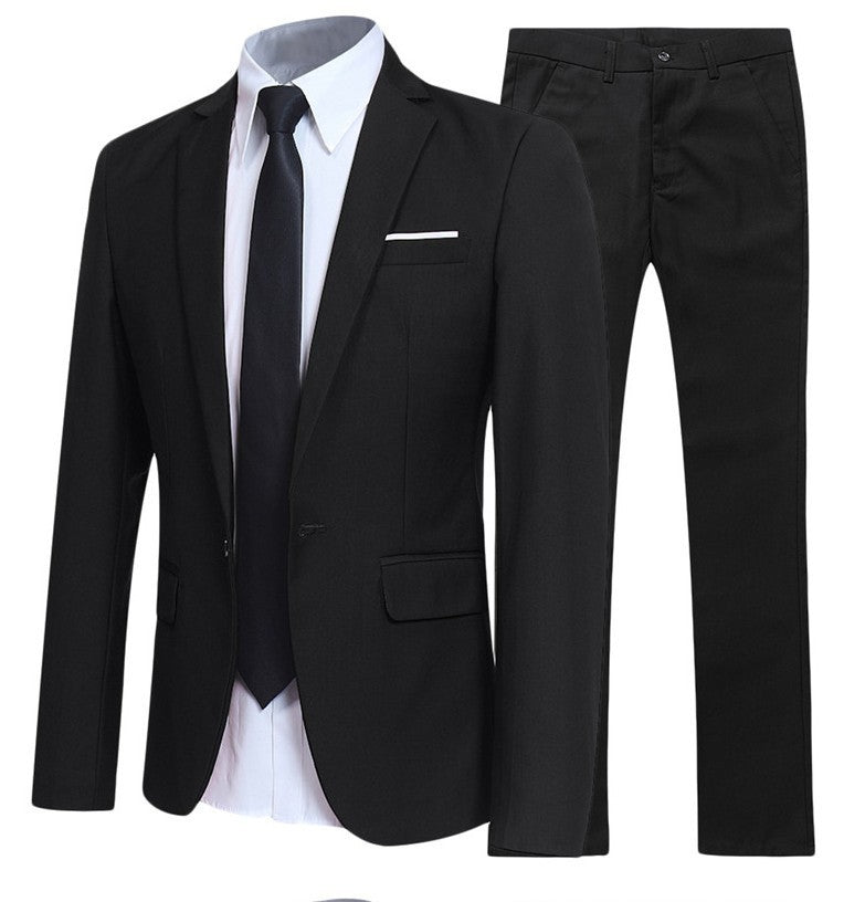Costume Homme Classique Noir Complet 2 Pièces