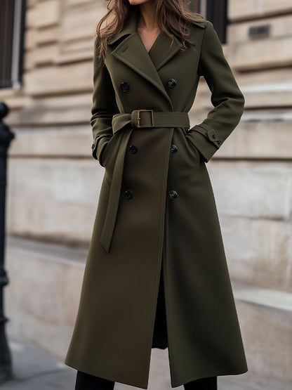 Manteau Femme Hiver Long Trench avec Ceinture - BerlinGlamour