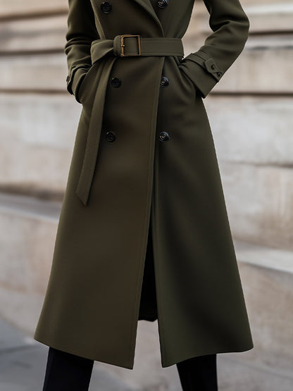 Manteau Femme Hiver Long Trench avec Ceinture