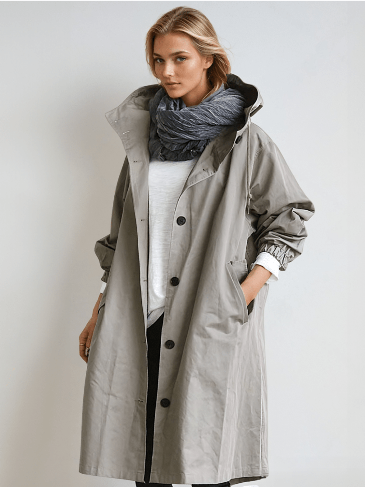 Trenchcoat Classique avec Ceinture et Col Montant - BerlinGlamour