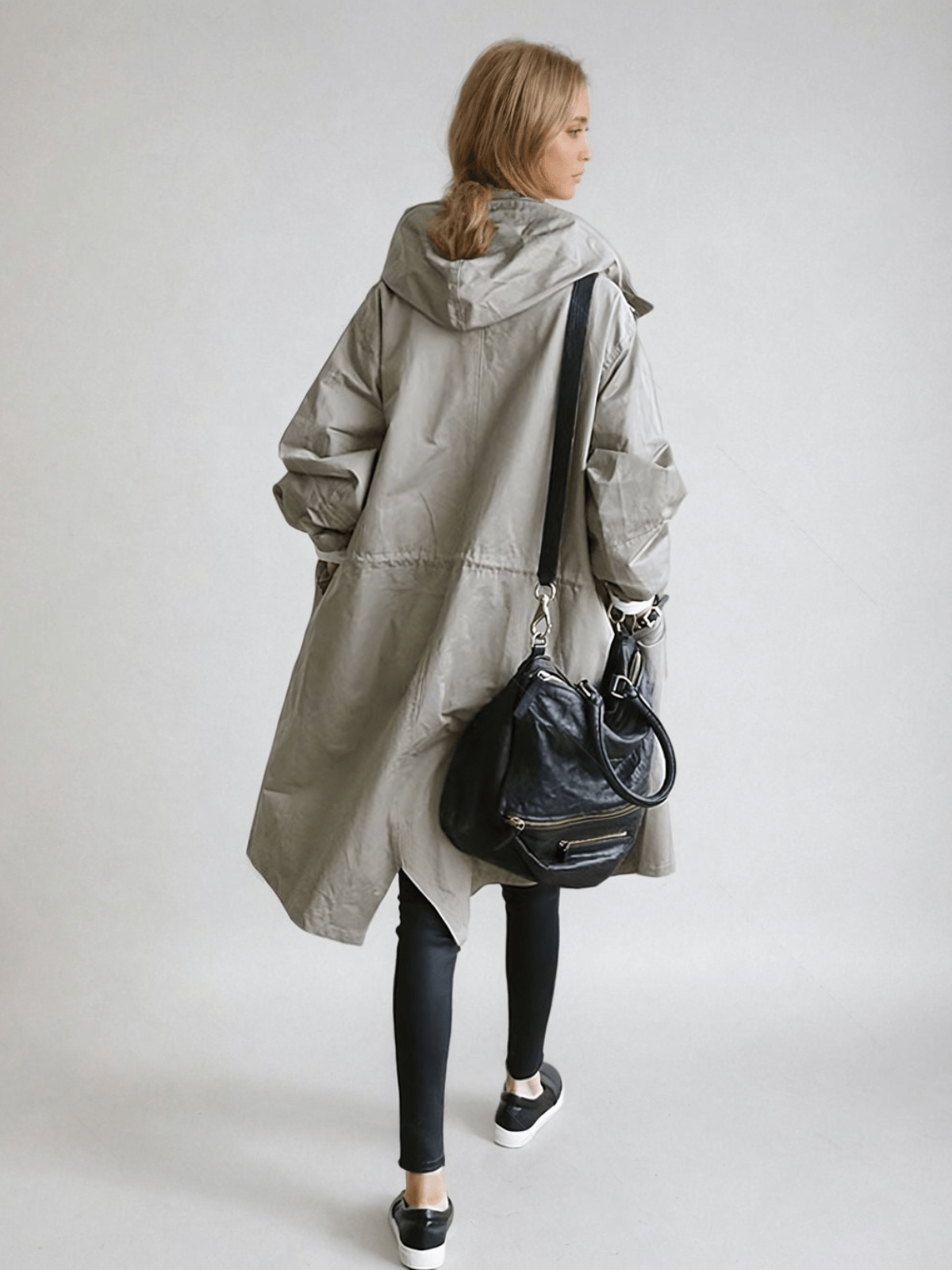 Trenchcoat Classique avec Ceinture et Col Montant