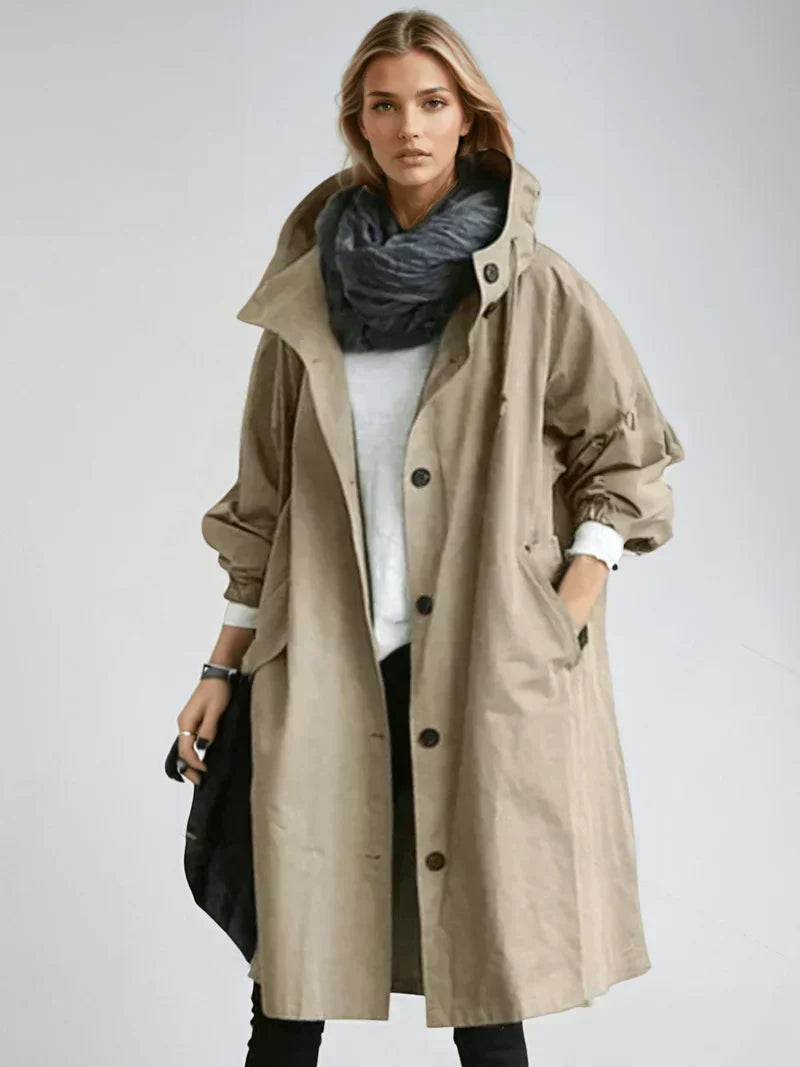 Imperméable Femme Imperméable Capuche Ceinture Coupe Ajustée - PanierRoyale