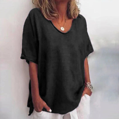 T-shirt Femme Décontracté Col V Grande Taille