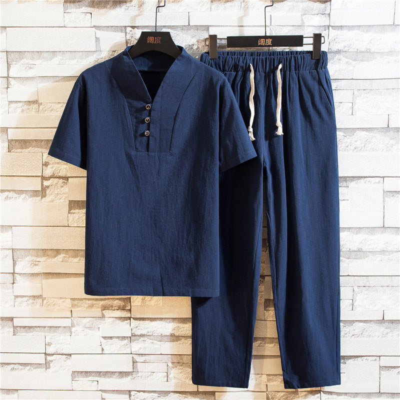 Tenue Été Homme Légère - Short et T-Shirt Coton pour Homme