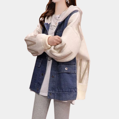 CLOE - Cardigan Moderne à Capuche pour Femmes