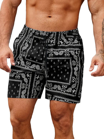 Short de bain homme imprimé fleuri avec ceinture ajustable - PanierRoyale