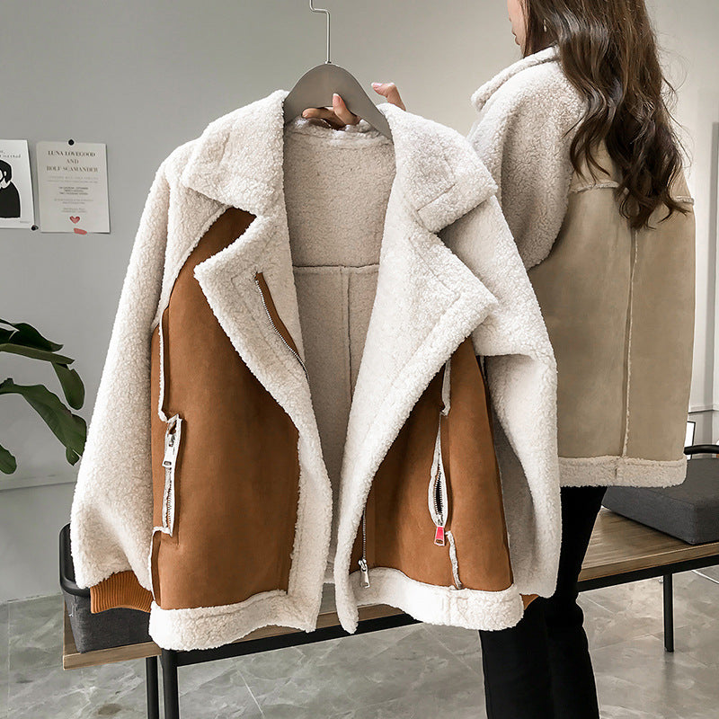 Manteau femme en faux fur épais et doux