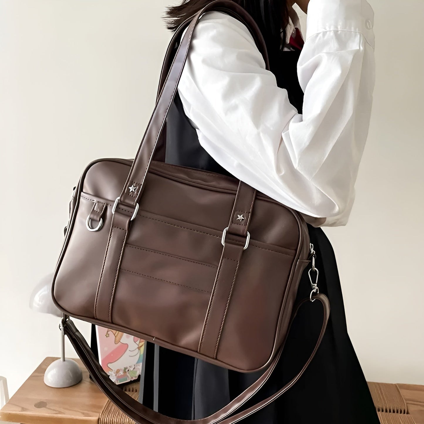 Sac à Épaule Polyvalent avec Poches Zippées