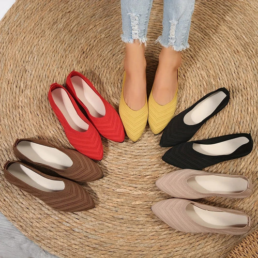 Ballerines femmes imprimé géométrique tendance - PanierRoyale