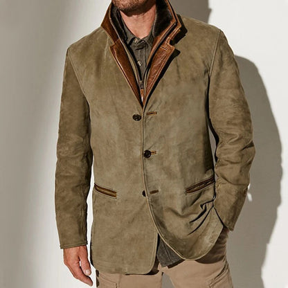 Veste Homme Mélange Laine Confort Coupe Ajustée