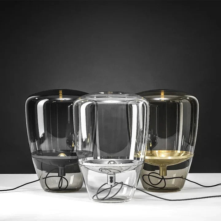 Lampe Salon en Verre Transparent Moderne - PanierRoyale
