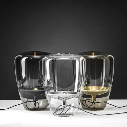 Lampe Salon en Verre Transparent Moderne - PanierRoyale