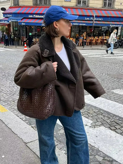 Veste en cuir synthétique femme élégante - BerlinGlamour