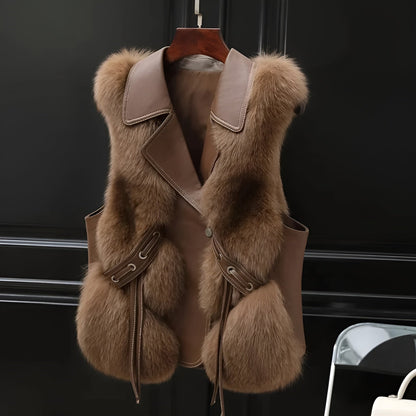 Gilet en Fourrure Synthétique Doux et Élégant