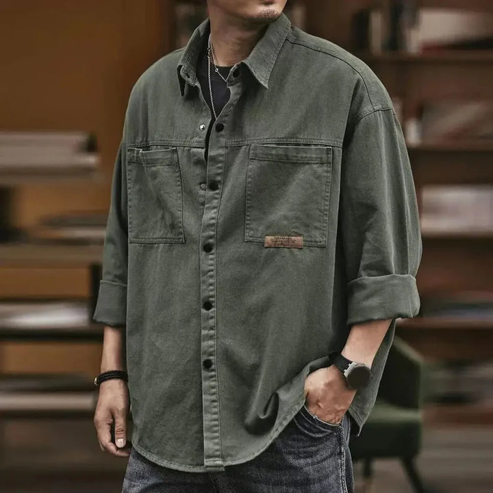 Chemise Décontractée à Poches Côte - PanierRoyale