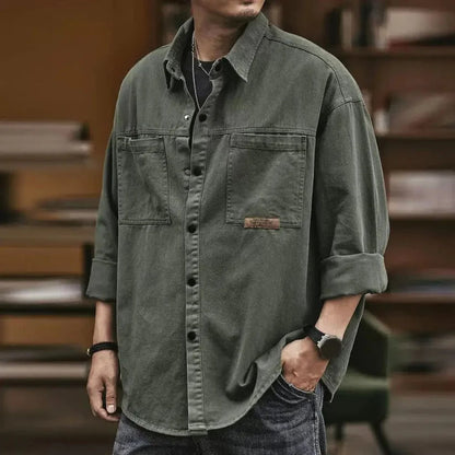 Chemise Décontractée à Poches Côte - PanierRoyale
