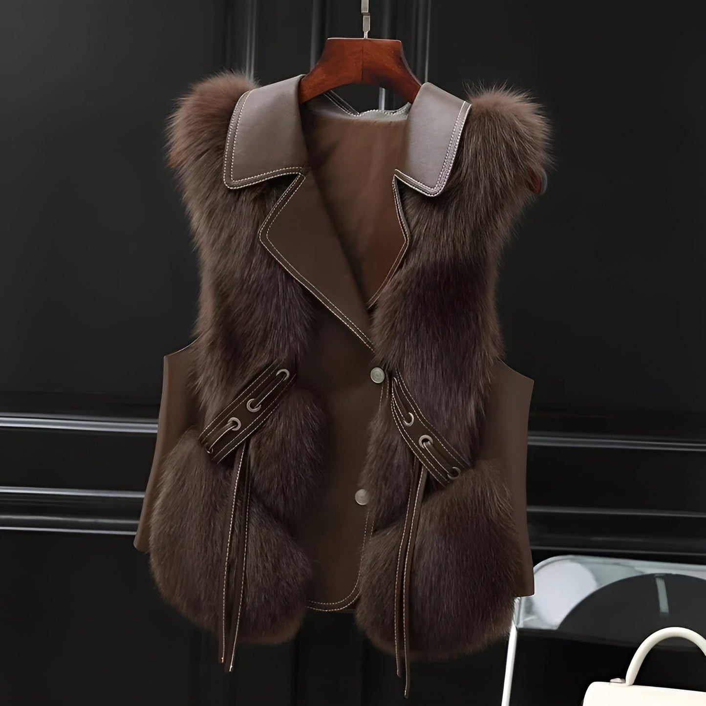 Gilet en Fourrure Synthétique Doux et Élégant