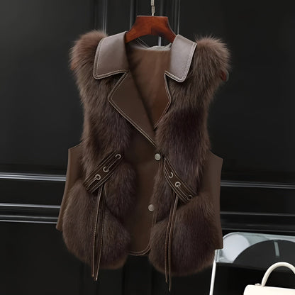 Gilet en Fourrure Synthétique Doux et Élégant