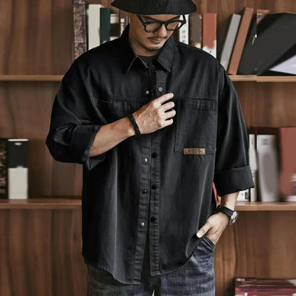 Chemise Décontractée à Poches Côte