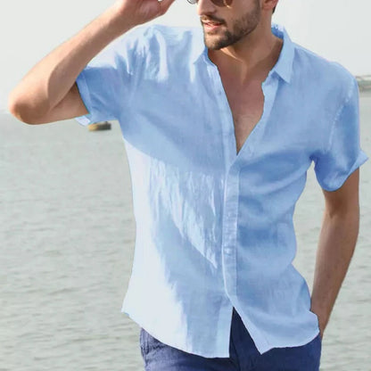 Chemise Homme Lin Été Légère et Respirante