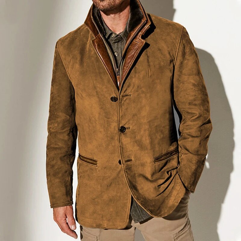 Veste Homme Mélange Laine Confort Coupe Ajustée