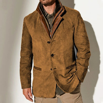 Veste Homme Mélange Laine Confort Coupe Ajustée