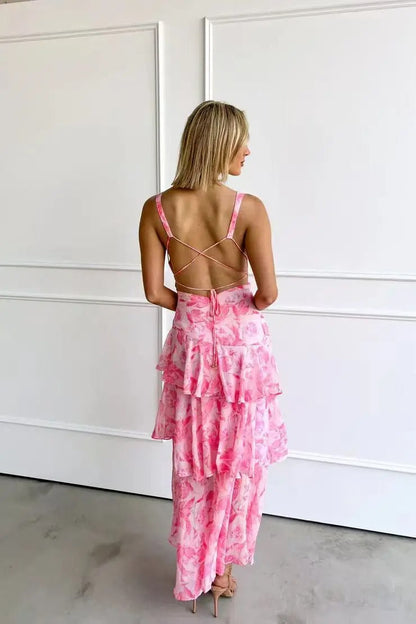 Robe Longue Fleurs Élégante pour Femme