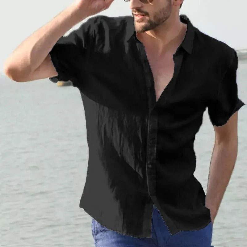 Chemise Homme Lin Été Légère et Respirante
