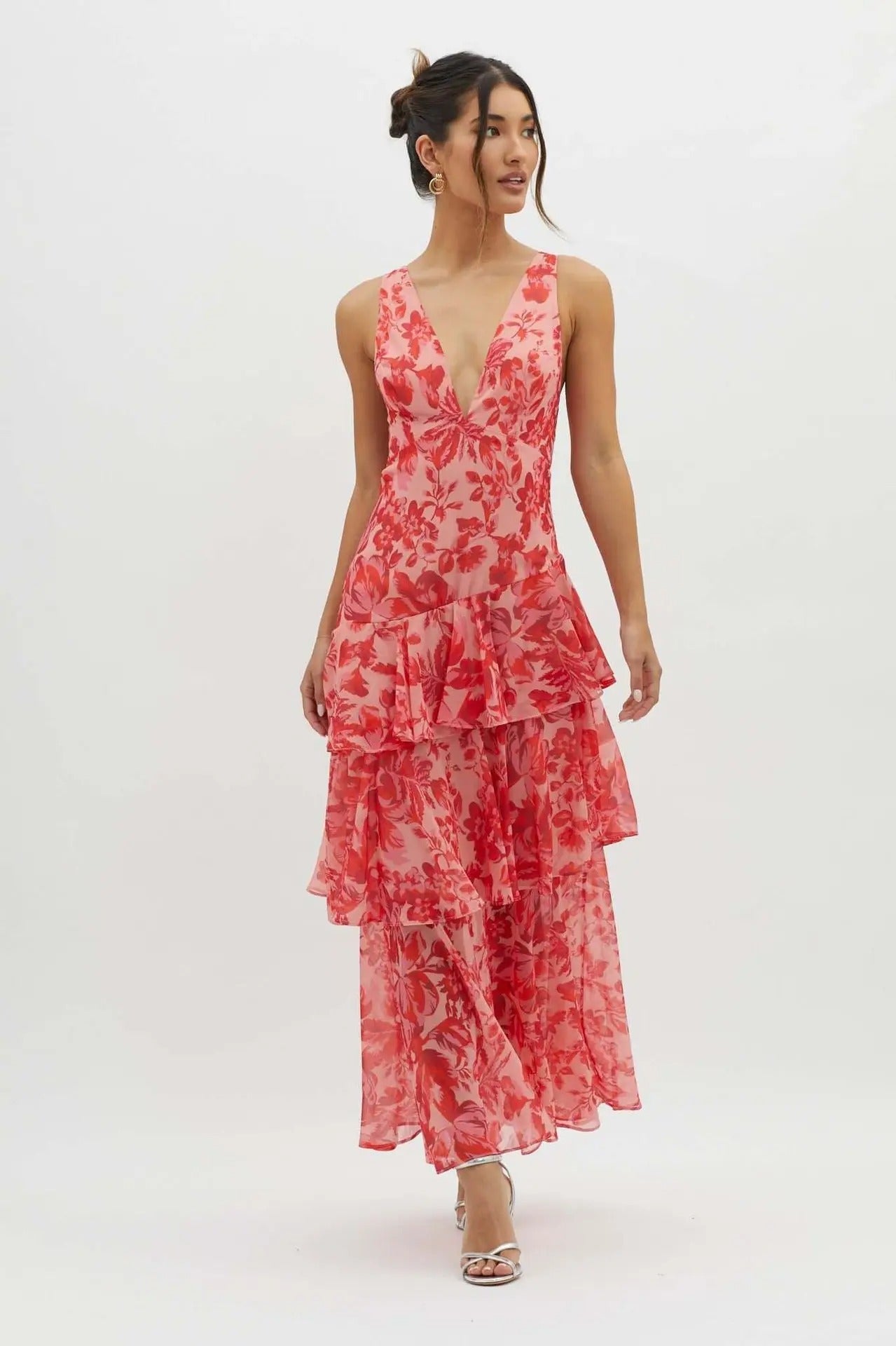 Robe Longue Fleurs Élégante pour Femme