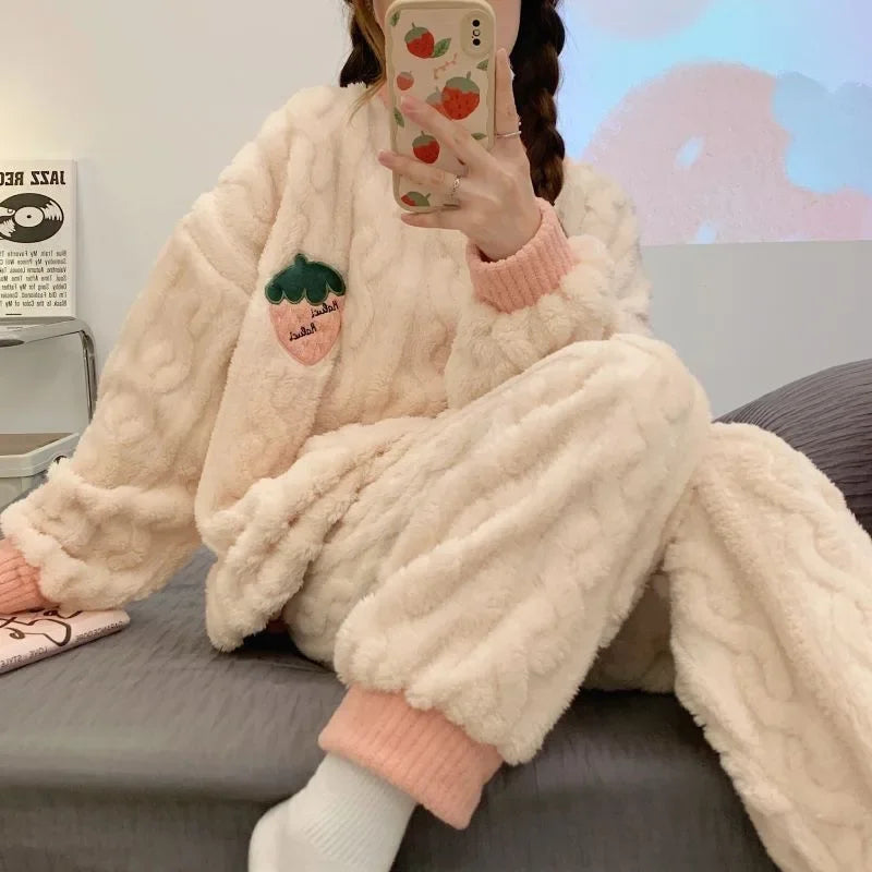 Pyjama Femme Hiver Doux et Confortable - PanierRoyale