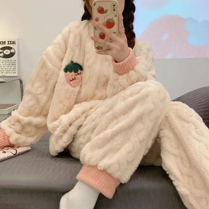Pyjama Femme Hiver Doux et Confortable - PanierRoyale