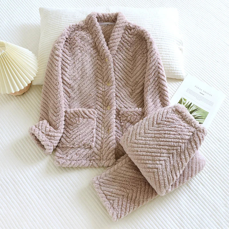 Pyjama Femme Hiver Doux et Confortable - PanierRoyale