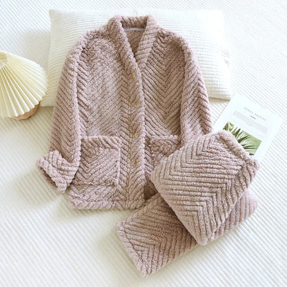 Pyjama Femme Hiver Doux et Confortable - PanierRoyale