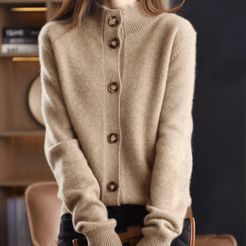 Gilet Femme Laine Douce et Chaude à Boutons
