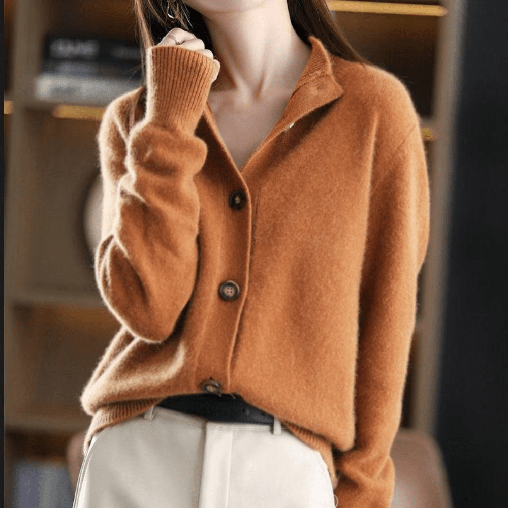 Gilet Femme Laine Douce et Chaude à Boutons