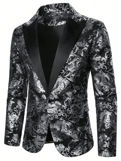 Blazer Smoking Noir Élégant pour Homme Fêtes et Soirées