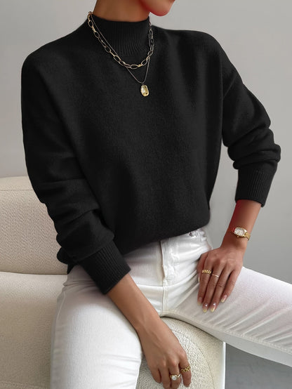 Pull Femme Hiver Classique à Col Montant