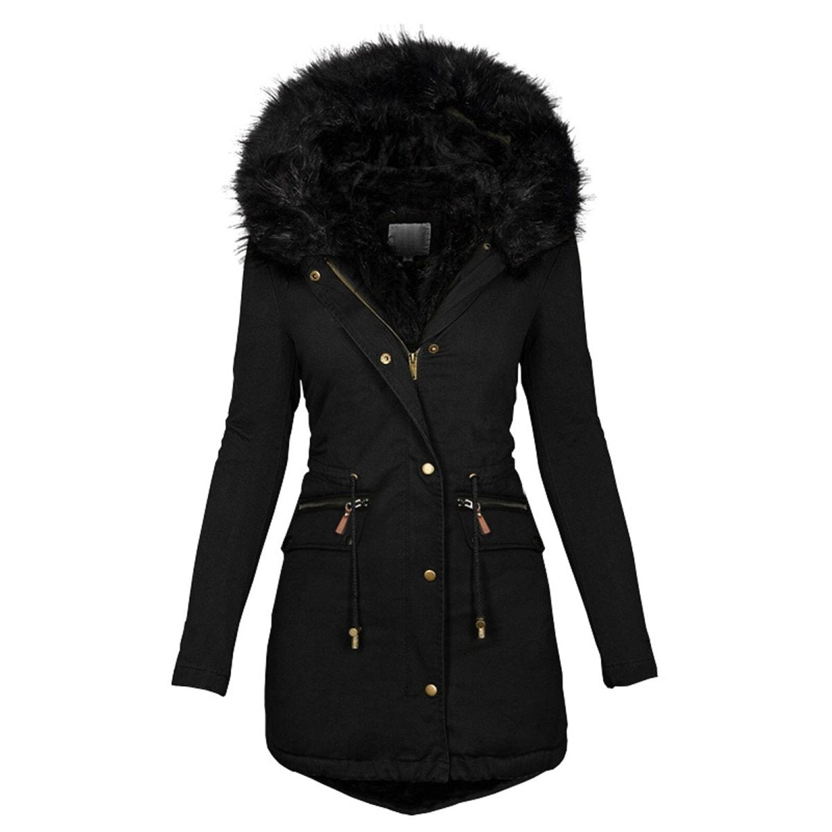 Manteau Femme Hiver Chic avec Ceinture À Réglage - PanierRoyale