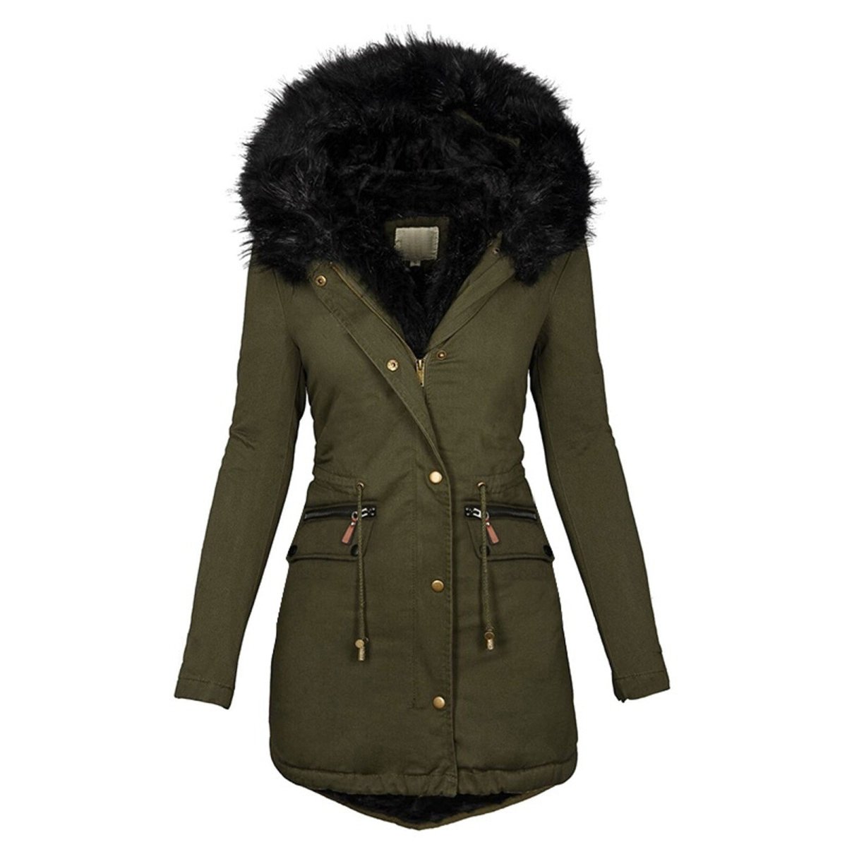 Manteau Femme Hiver Chic avec Ceinture À Réglage