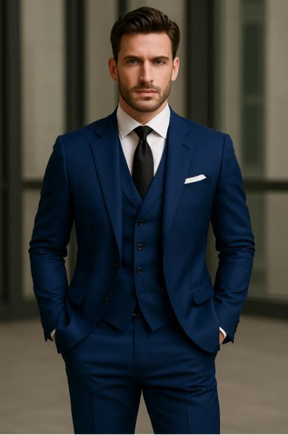 Costume Homme Chic Noir Élégant pour Mariage