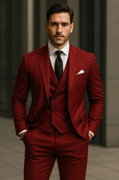 Costume Homme Chic Noir Élégant pour Mariage