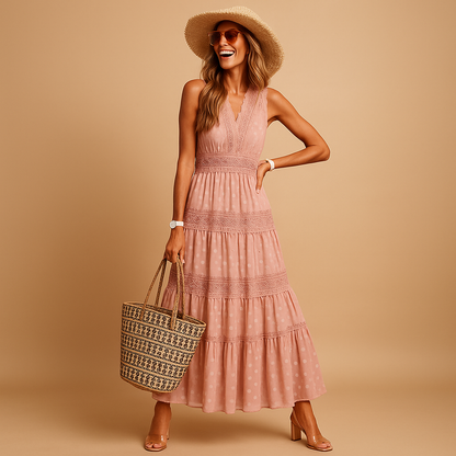 Robe de Soirée Élégante avec Décolleté Profond
