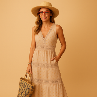 Robe de Soirée Élégante avec Décolleté Profond