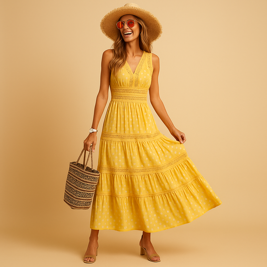 Robe de Soirée Élégante avec Décolleté Profond - PanierRoyale